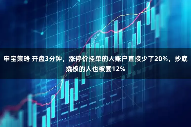 申宝策略 开盘3分钟，涨停价挂单的人账户直接少了20%，抄底撬板的人也被套12%